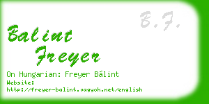 balint freyer business card